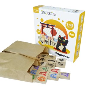 Mahjong jeu en bois 49 pcs