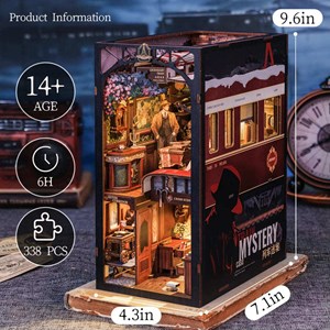 Train mistery case - maquette booknook