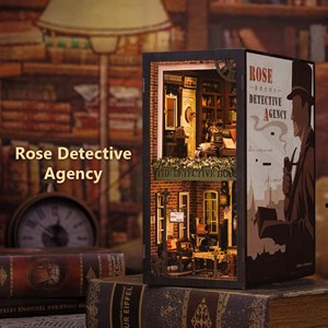 Rose detective agency - maquete booknook serre-livre