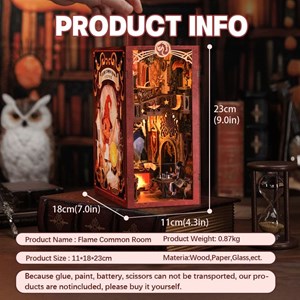 Flame common room - maquette booknook