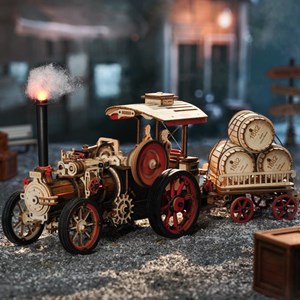 Maquette 3d - la locomobile vapeur