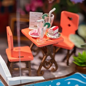 Maquette 3d - restaurant au bord de mer