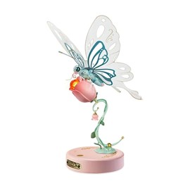 Maquette 3d - papillon mécanique rose