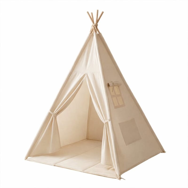 Tipi pour enfant avec tapis et guirlandes coton polyester (Babykare) - Image 3
