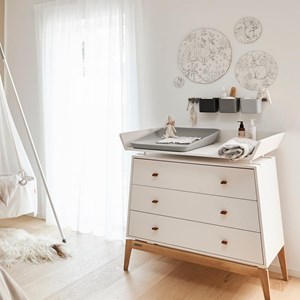 Plan à langer pour commode luna blanc