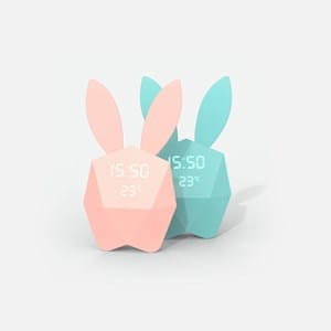 Réveil connecté cutie clock turquoise