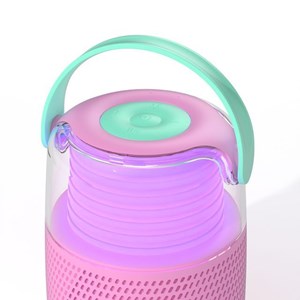 Enceinte bluetooth et micro karaoke ks-80 rose - mob