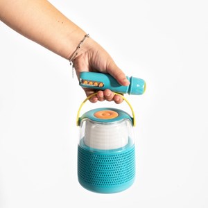 Enceinte bluetooth et micro karaoke ks-80 bleu - mob