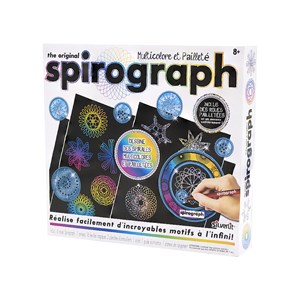 Spirograph multicolore et paillete
