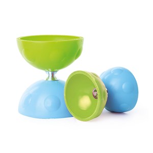 Diabolo classique vert et bleu