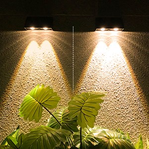 Lot de 4 appliques murales solaires noir kyla