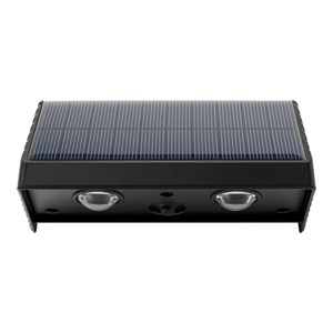 Lot de 4 lampes murales solaires noir kyla