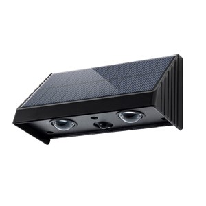 Lot de 4 lampes murales solaires noir kyla