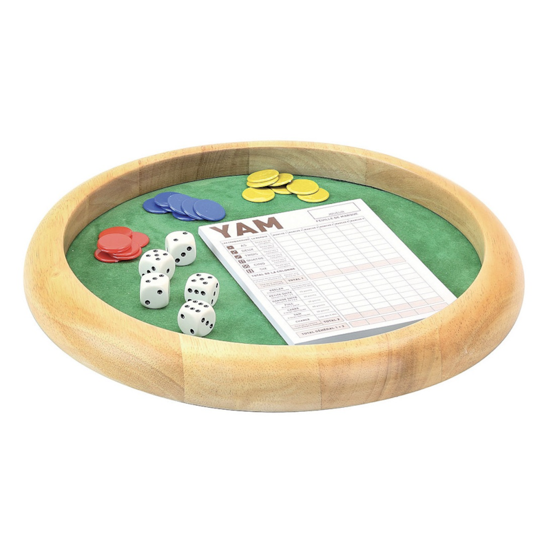 JEUJURA Pista De Deslizamiento Yam 421 - Diámetro 31 Cm, Juego De Habilidad En Madera, Multicolor, Hecho En Francia, Regalo Educativo Para Niños
