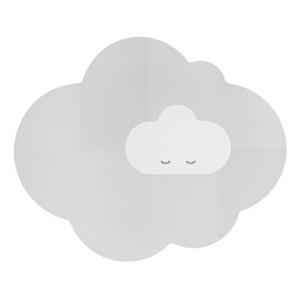 Grand tapis de jeu nuage gris perle