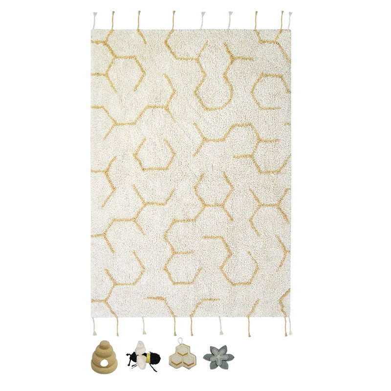 Tapis de jeu lavable pollinisation