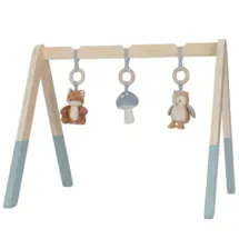 Tapis D'Éveil Bébé 4 En 1 Cottonbebe Avec Arche Bois Naturel, 3 Peluches Amovibles - Développement Sensoriel 0-36 Mois