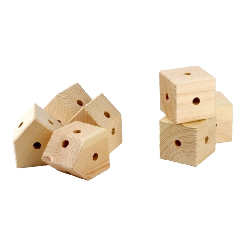 Cubes de jonction en bois trigonos