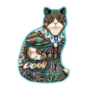 Puzzle en bois chat aux bijoux 250 pcs