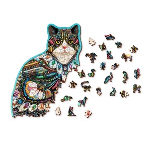 Puzzle en bois chat aux bijoux 250 pcs