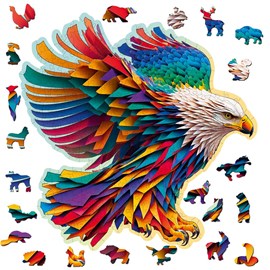 Puzzle en bois aigle coloré 250 pcs