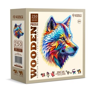 Puzzle en bois loup élégant 250 pcs