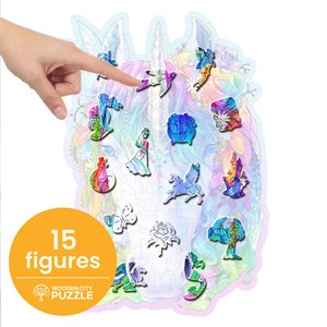 Puzzle en bois licorne élégante 150 pc