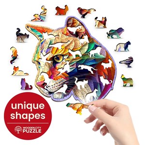 Puzzle en bois puma chatoyant 150 pcs