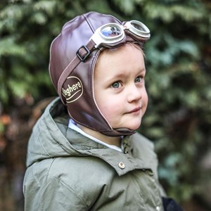 Panoplie pilote vintage marron