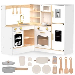 Cuisine en bois enfant équipée, dinette