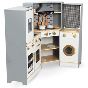 Cuisine en bois enfant, dinette, led