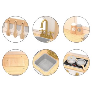 Cuisine en bois enfant, cuisine d'angle