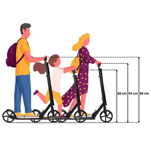 Trottinette enfant pliable + 7ans, 100kg