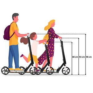 Trottinette enfant +7 ans 100kg, pliable