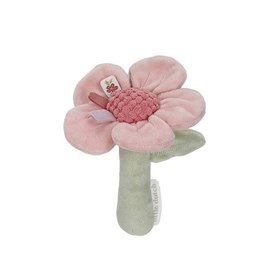 Hochet peluche fleur rose - fairy garden