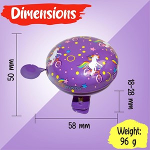 Accessoire sonnette de vélo licorne s
