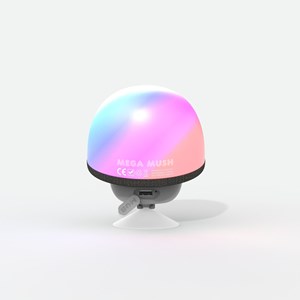 Enceinte bluetooth lumineuse silicone megamush noire - mob