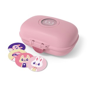 Set goûter enfant rose + accessoires