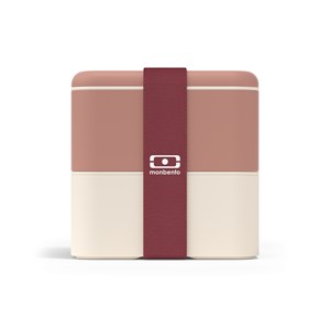 Lunch box carrée 2x850ml rose