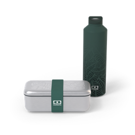 Set lunch box métal jungle + bouteille