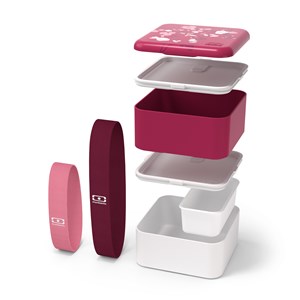 Lunch box carrée 2x850ml magnolia