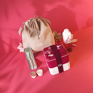 Lunch box carrée 2x850ml magnolia