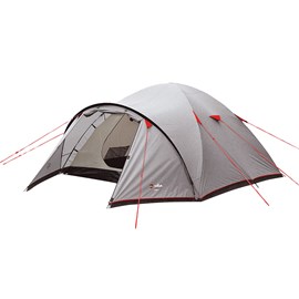 Tente corte 4 dôme gris et rouge