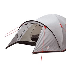 Tente corte 4 dôme gris et rouge