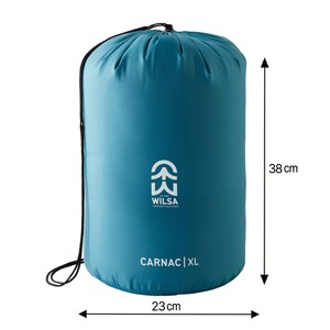 Sac de couchage loisir xl gris et bleu