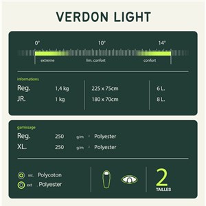 Sac de couchage light junior gris bleu