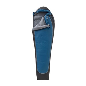 Sac de couchage large noir et bleu