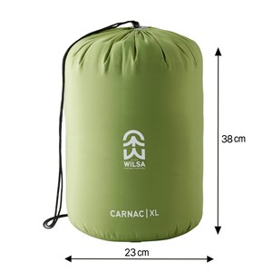 Sac de couchage loisir xl gris et vert