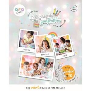 Pack anniversaire ballons à colorier saf