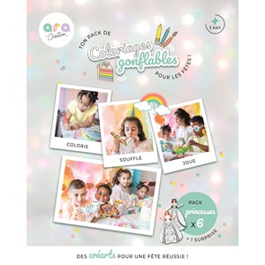 Pack anniversaire ballons à colorier pri